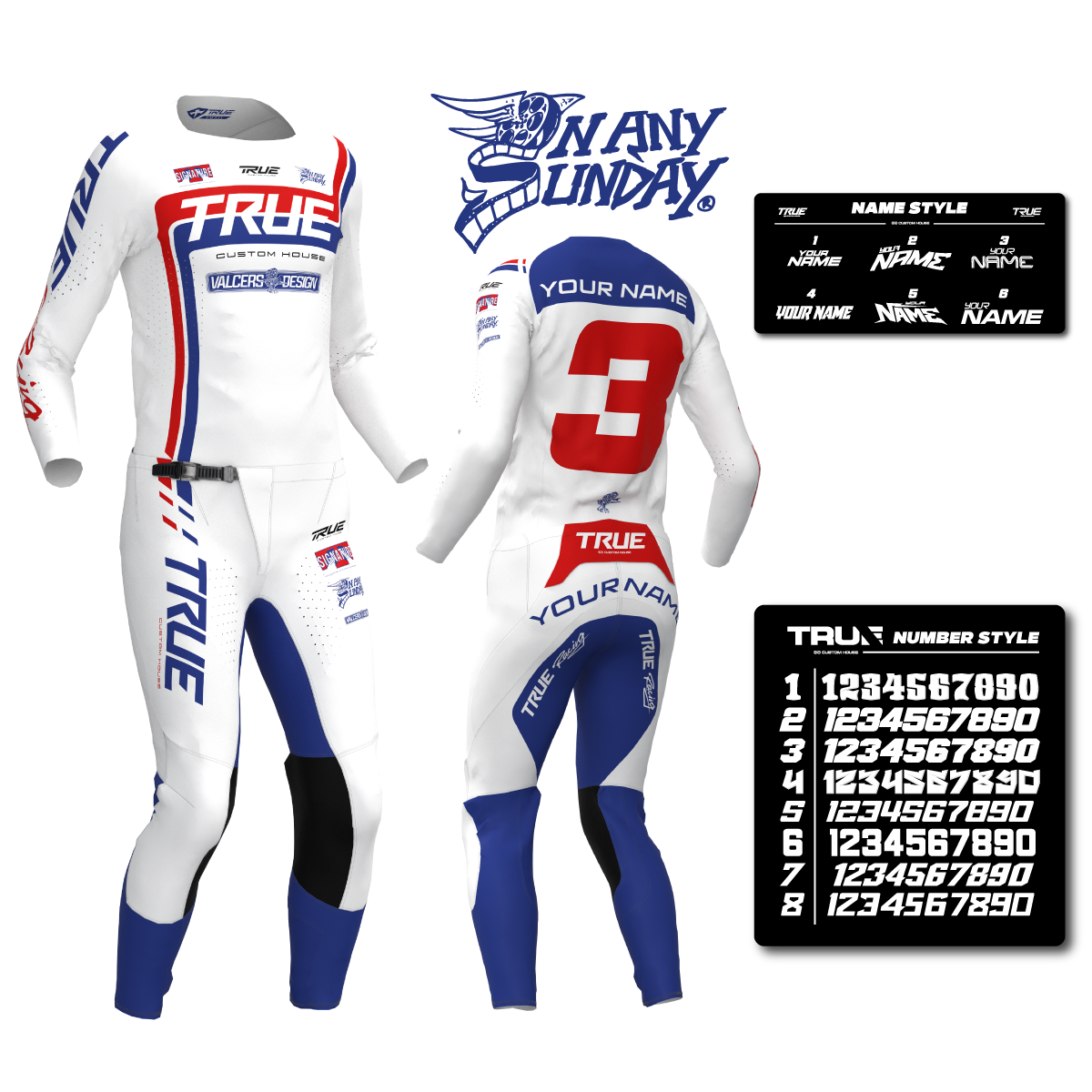 ANY SUNDAY - ADULT AT33 MX KIT COMBO - FREE SUBLIMATION PRINTING INCLUDED