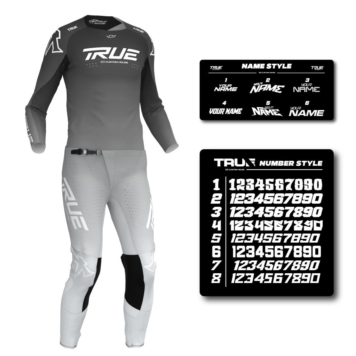 GRADED - GREY YOUTH AT33 MX KIT COMBO - FREE SUBLIMATION PRINTING INCLUDED