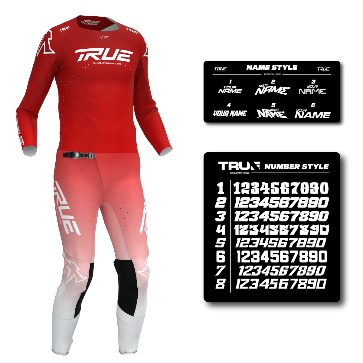 GRADED - DARK RED ADULT AT33 MX KIT COMBO - FREE SUBLIMATION PRINTING INCLUDED