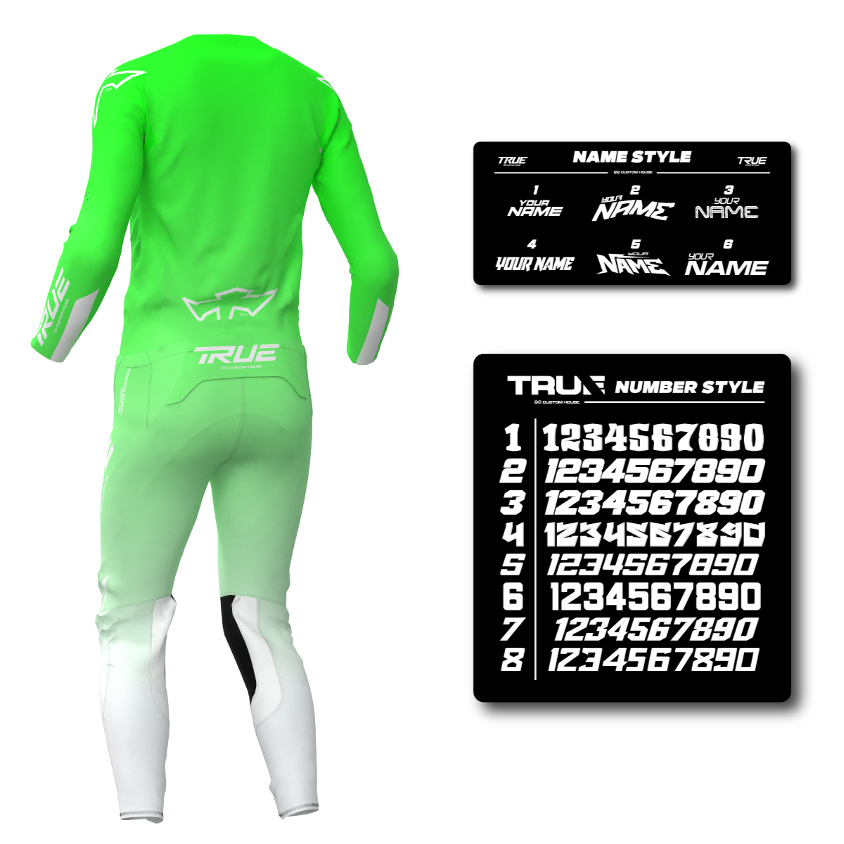 GRADED - GREEN YOUTH AT33 MX KIT COMBO - FREE SUBLIMATION PRINTING INCLUDED