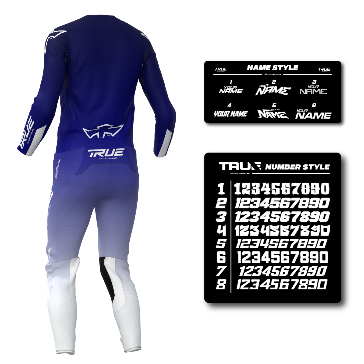 GRADED - NAVY YOUTH AT33 MX KIT COMBO - FREE SUBLIMATION PRINTING INCLUDED