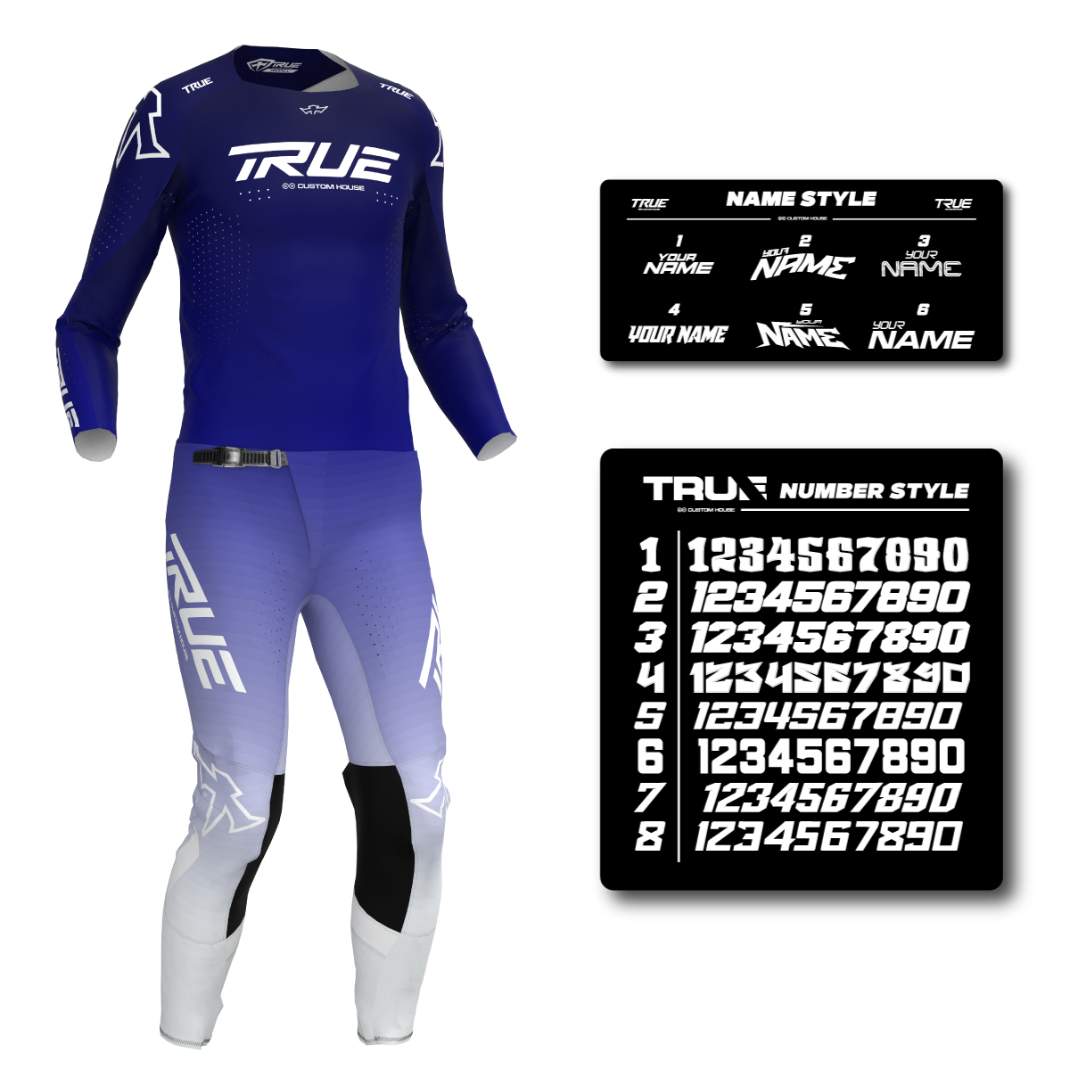 GRADED - NAVY YOUTH AT33 MX KIT COMBO - FREE SUBLIMATION PRINTING INCLUDED