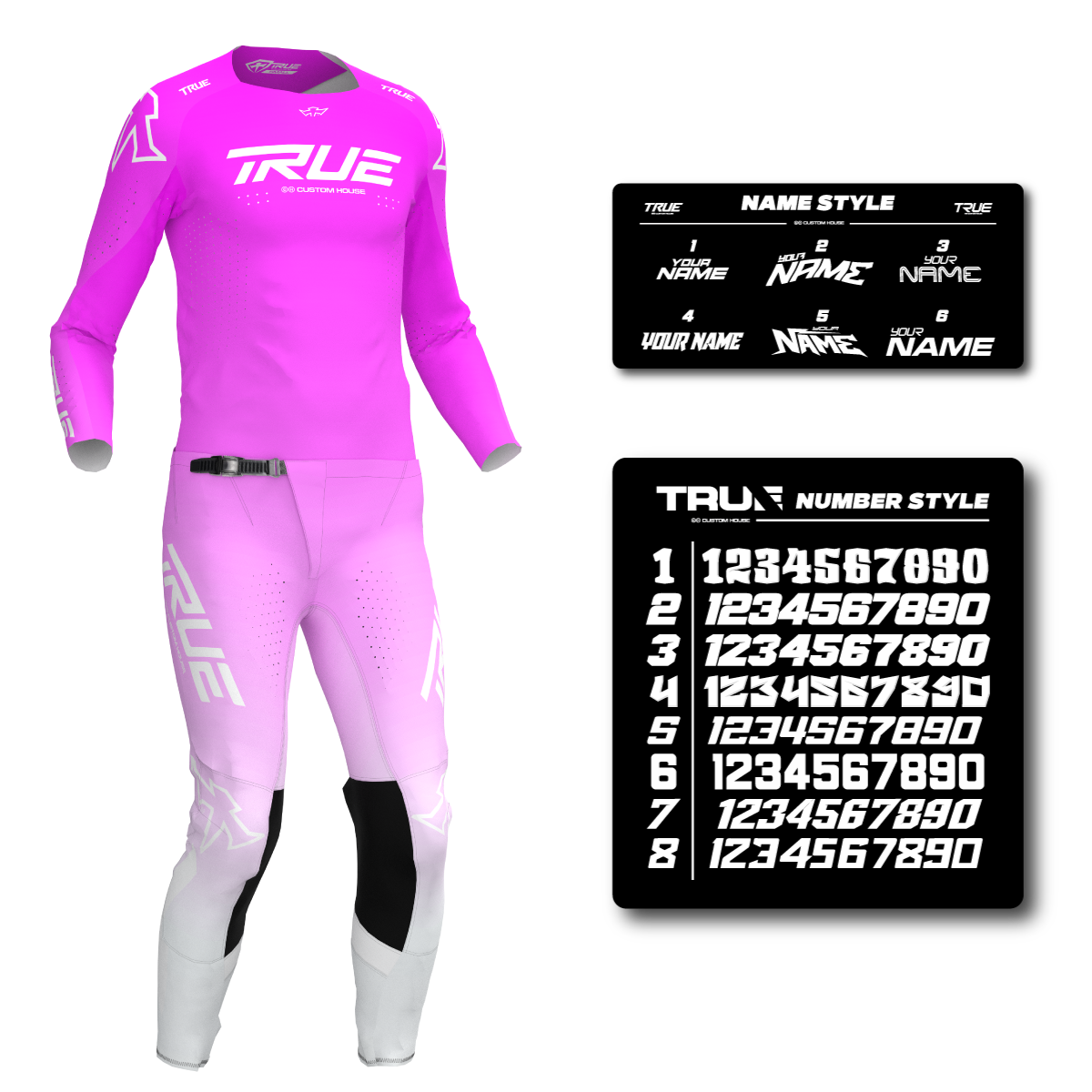 GRADED - PINK YOUTH AT33 MX KIT COMBO - FREE SUBLIMATION PRINTING INCLUDED
