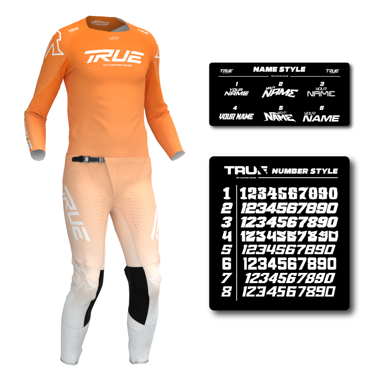 GRADED - ORANGE YOUTH AT33 MX KIT COMBO - FREE SUBLIMATION PRINTING INCLUDED