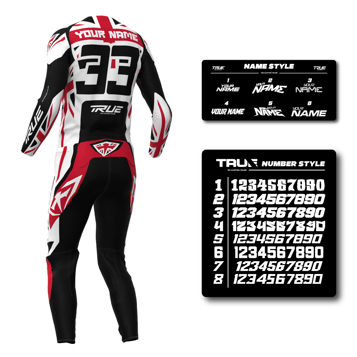 UNITE UK BLACK - ADULT AT33 MX KIT COMBO - FREE SUBLIMATION PRINTING INCLUDED