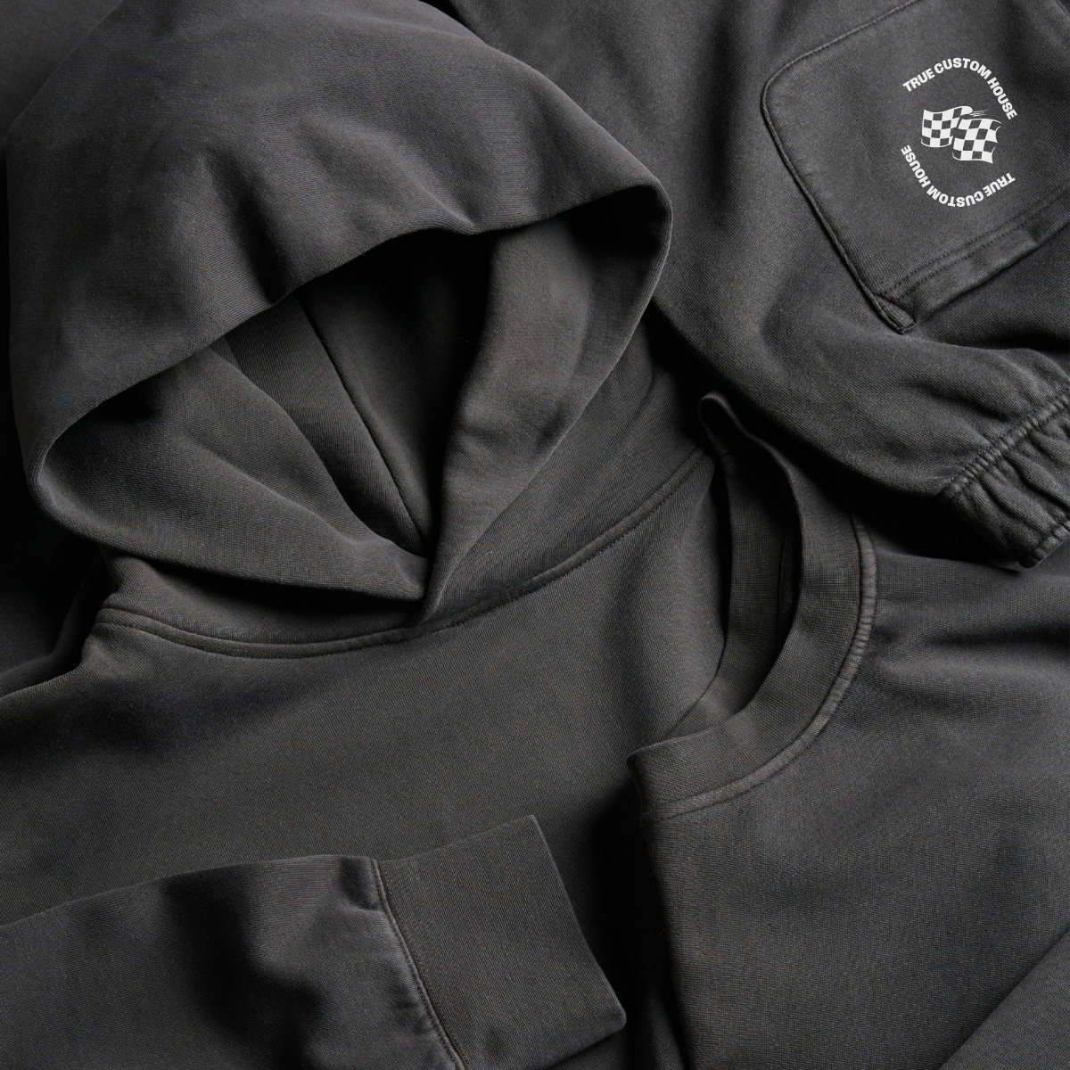 SIGNATURE FADED HOOD - BLACK