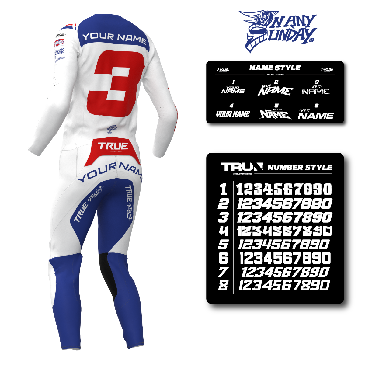 ANY SUNDAY - ADULT AT33 MX KIT COMBO - FREE SUBLIMATION PRINTING INCLUDED