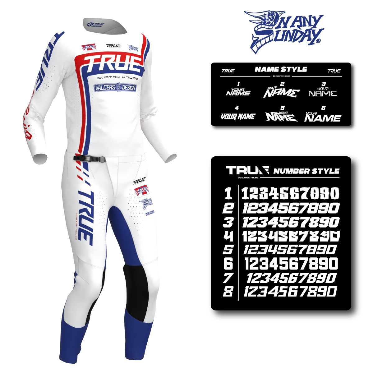 ANY SUNDAY - ADULT AT33 MX KIT COMBO - FREE SUBLIMATION PRINTING INCLUDED