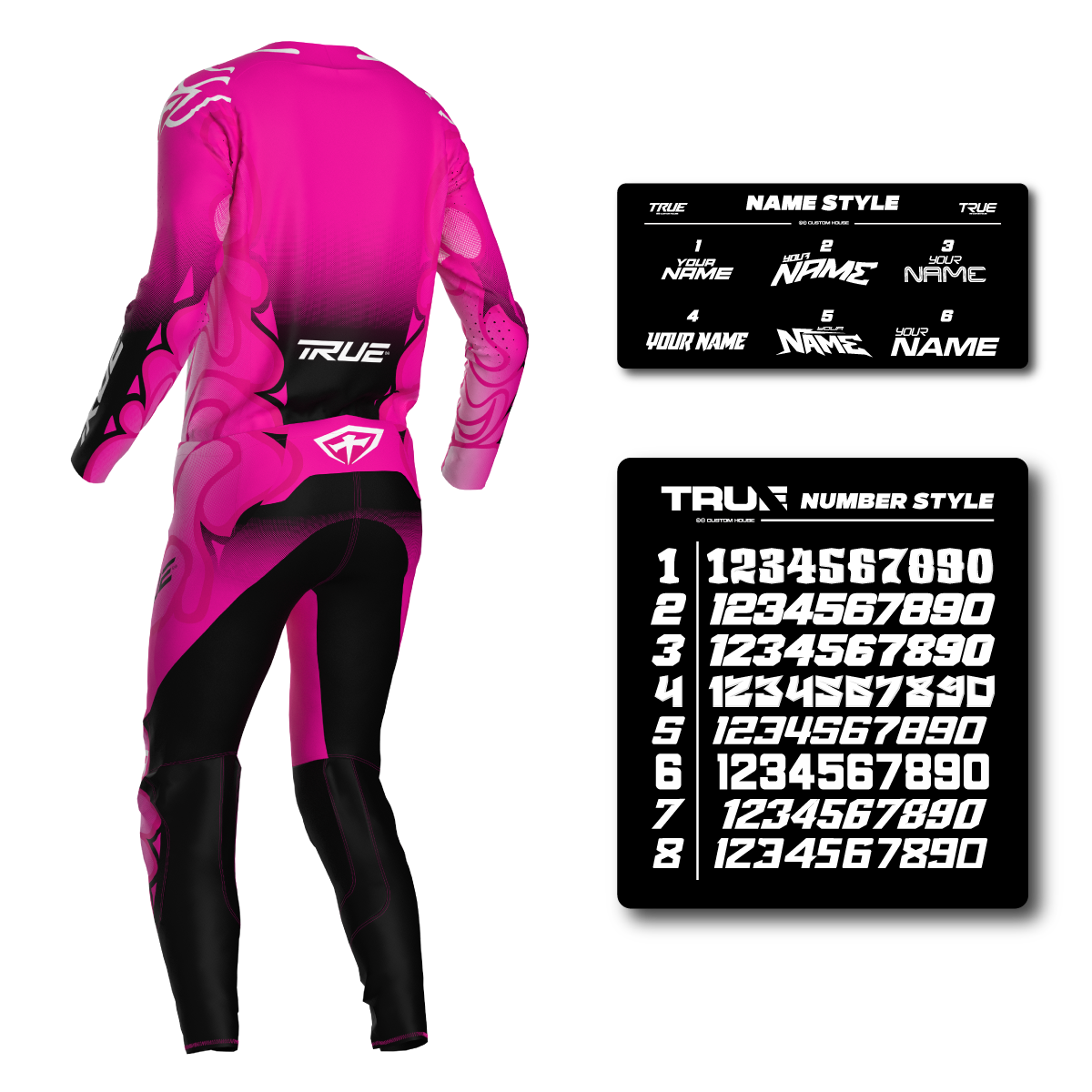 DNA FLUORESCENT PINK/BLACK - ADULT AT33 MX KIT COMBO - FREE SUBLIMATION PRINTING INCLUDED