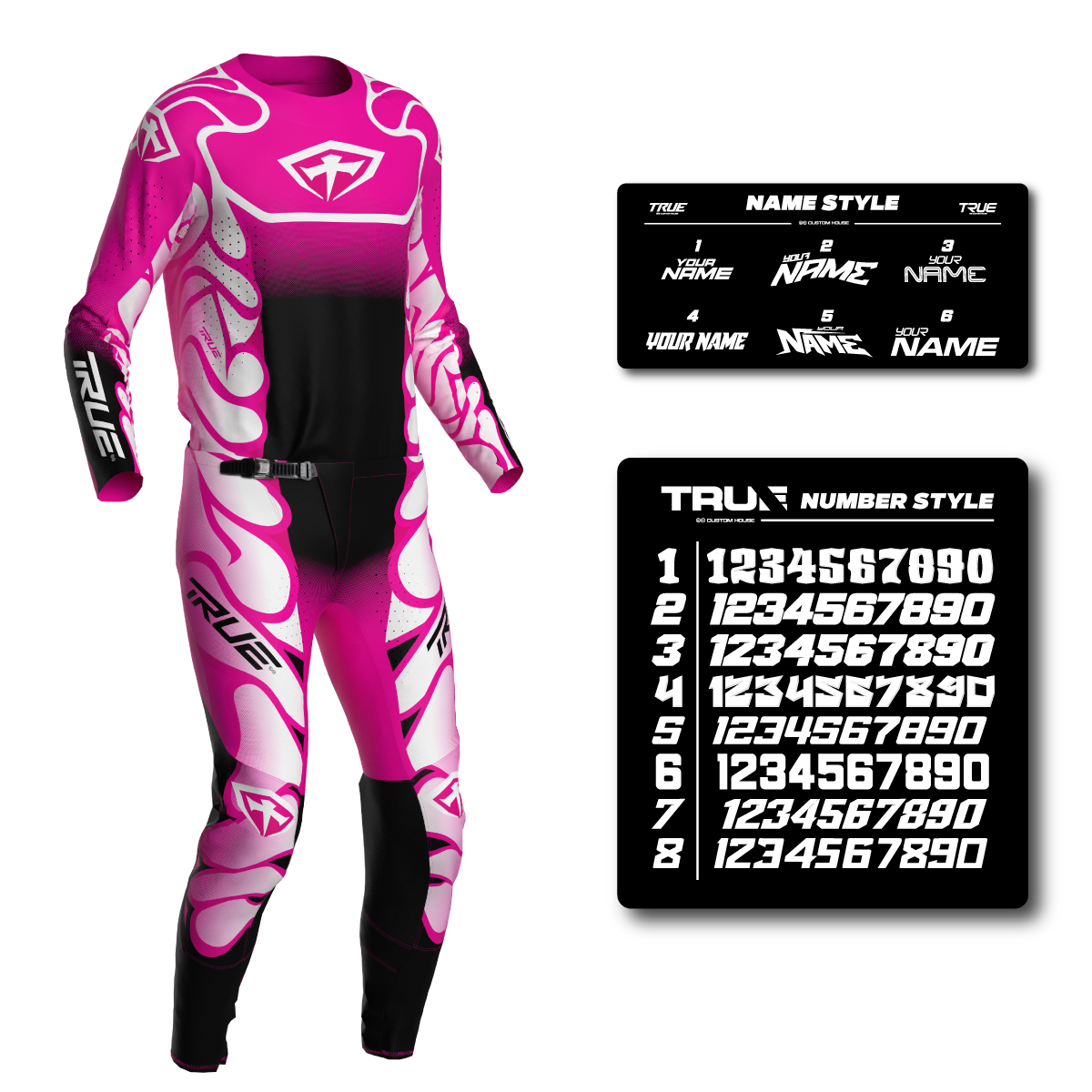 DNA FLUORESCENT PINK/BLACK - ADULT AT33 MX KIT COMBO - FREE SUBLIMATION PRINTING INCLUDED