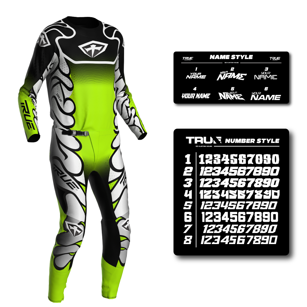 DNA FLUORESCENT YELLOW/BLACK - ADULT AT33 MX KIT COMBO - FREE SUBLIMATION PRINTING INCLUDED