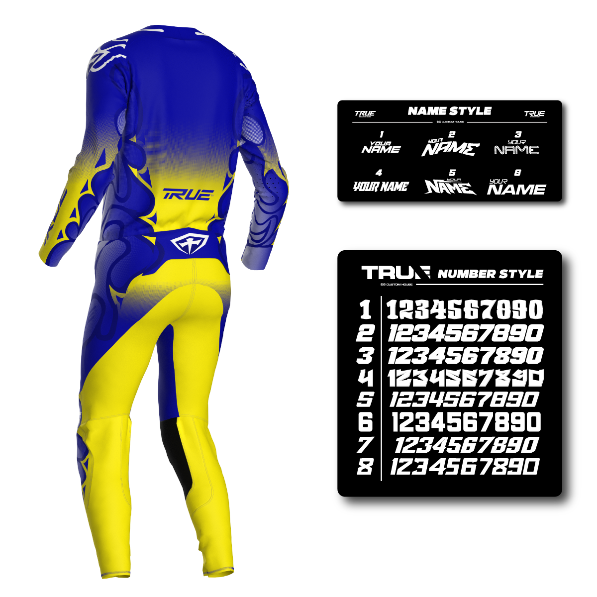 DNA YELLOW/BLUE - ADULT AT33 MX KIT COMBO - FREE SUBLIMATION PRINTING INCLUDED