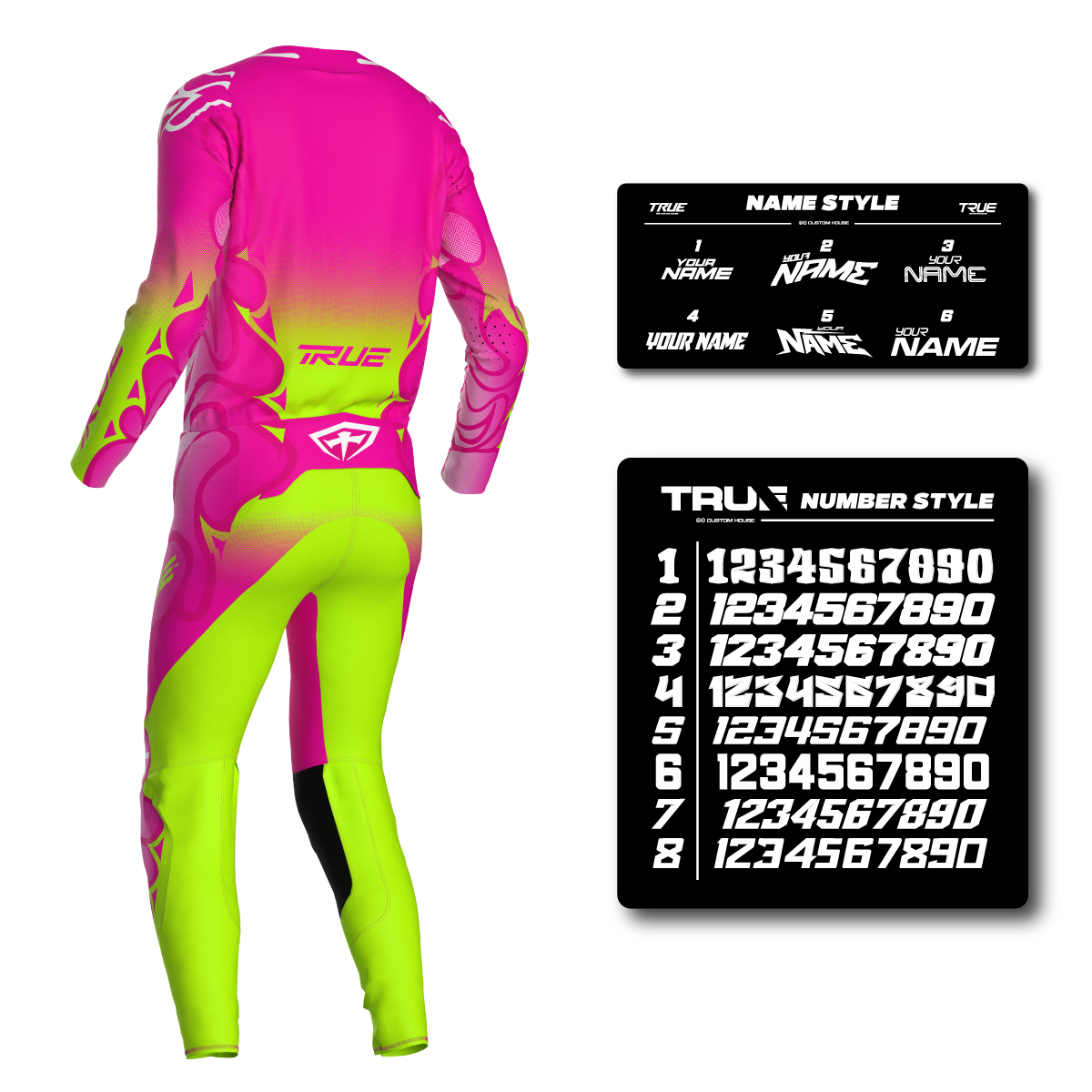 DNA FLUORESCENT YELLOW/PINK - ADULT AT33 MX KIT COMBO - FREE SUBLIMATION PRINTING INCLUDED