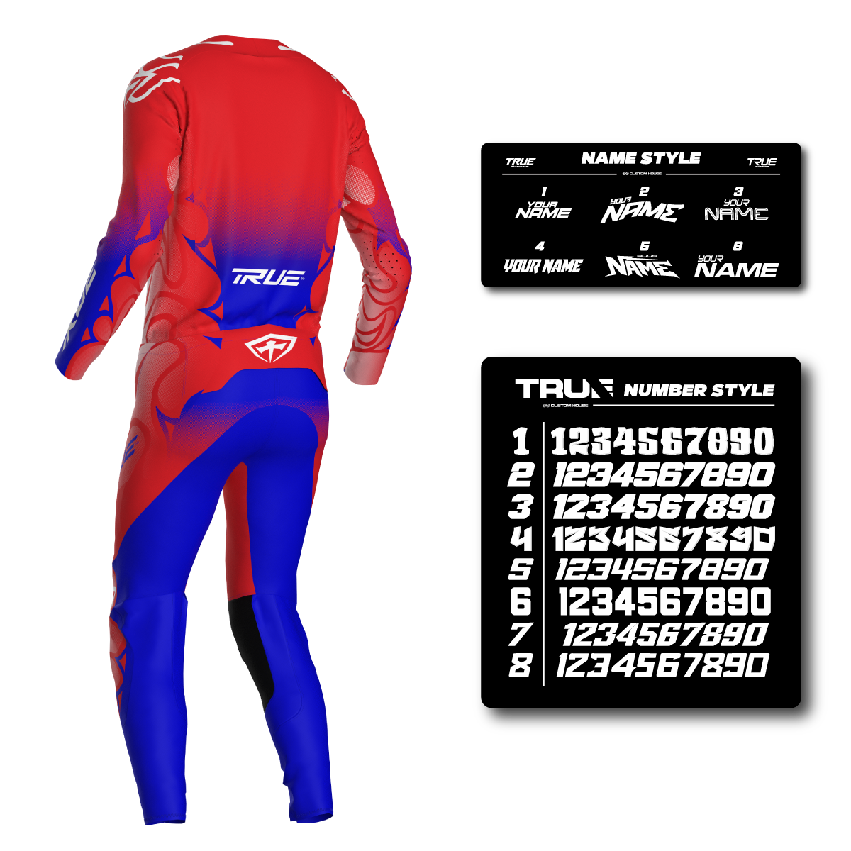DNA RED/BLUE - YOUTH AT33 MX KIT COMBO - FREE SUBLIMATION PRINTING INCLUDED