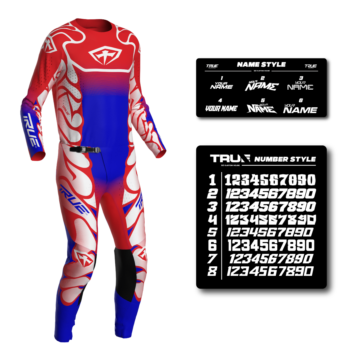 DNA RED/BLUE - YOUTH AT33 MX KIT COMBO - FREE SUBLIMATION PRINTING INCLUDED