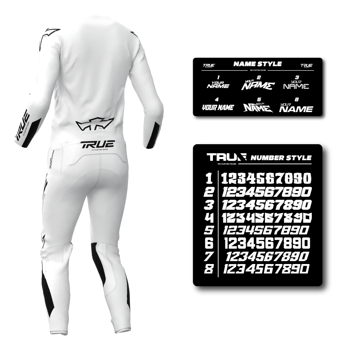 GRADED - WHITE YOUTH AT33 MX KIT COMBO - FREE SUBLIMATION PRINTING INCLUDED