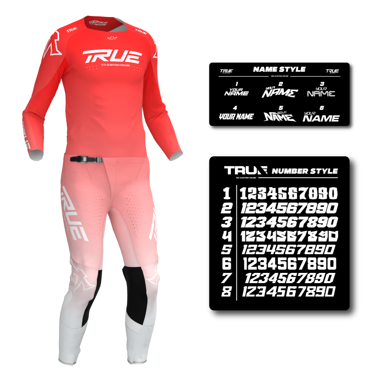 GRADED - RED YOUTH AT33 MX KIT COMBO - FREE SUBLIMATION PRINTING INCLUDED