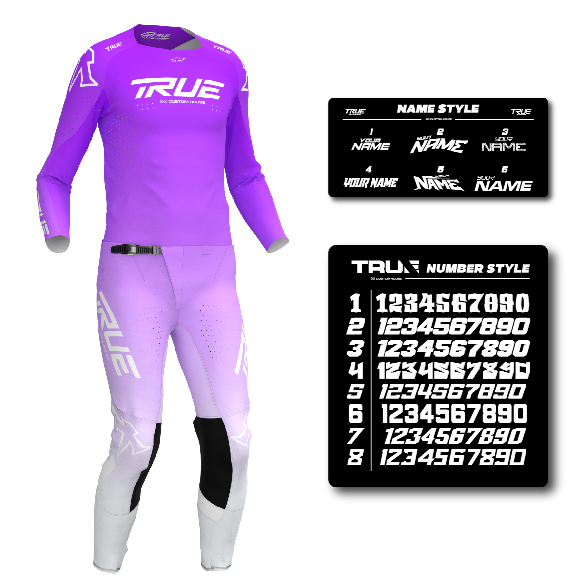 GRADED - PURPLE YOUTH AT33 MX KIT COMBO - FREE SUBLIMATION PRINTING INCLUDED