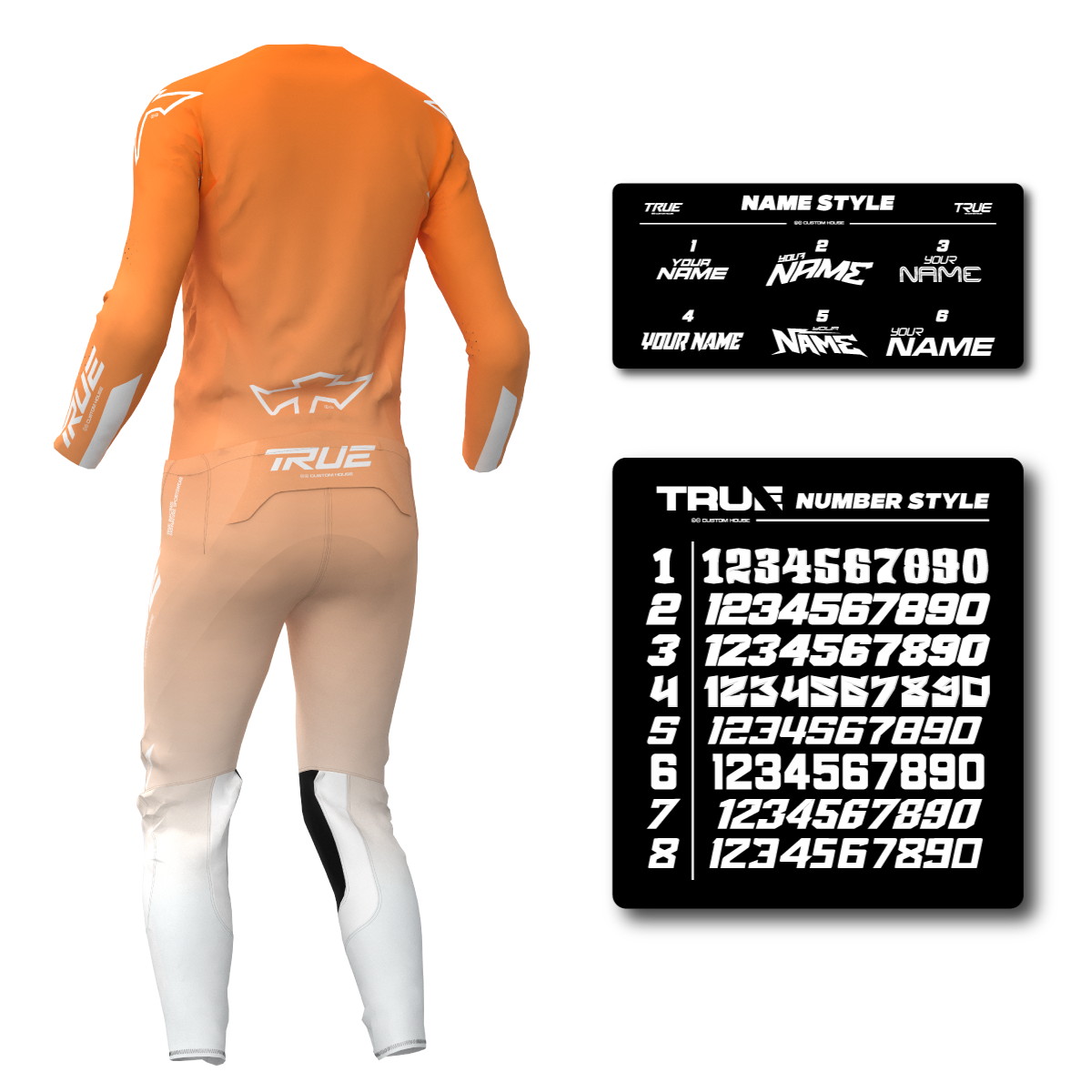 GRADED - ORANGE ADULT AT33 MX KIT COMBO - FREE SUBLIMATION PRINTING INCLUDED