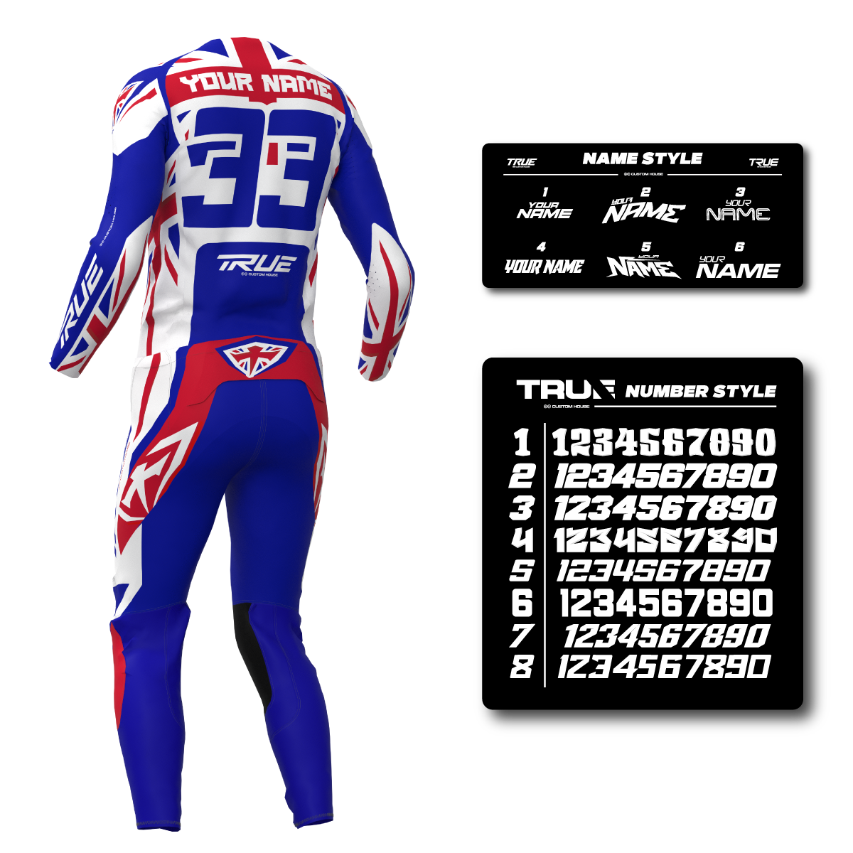 UNITE UK BLUE - ADULT AT33 MX KIT COMBO - FREE SUBLIMATION PRINTING INCLUDED