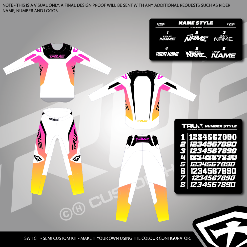SWITCH - ADULT SEMI CUSTOM MX KIT - MAKE IT YOUR WAY - DESIGN NOW